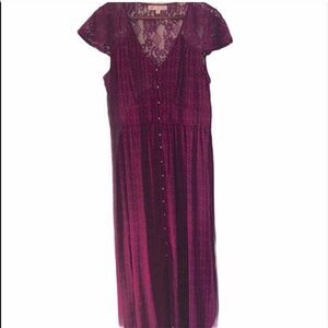 Jolt Women's Purple Printed Maxi Dress NWT